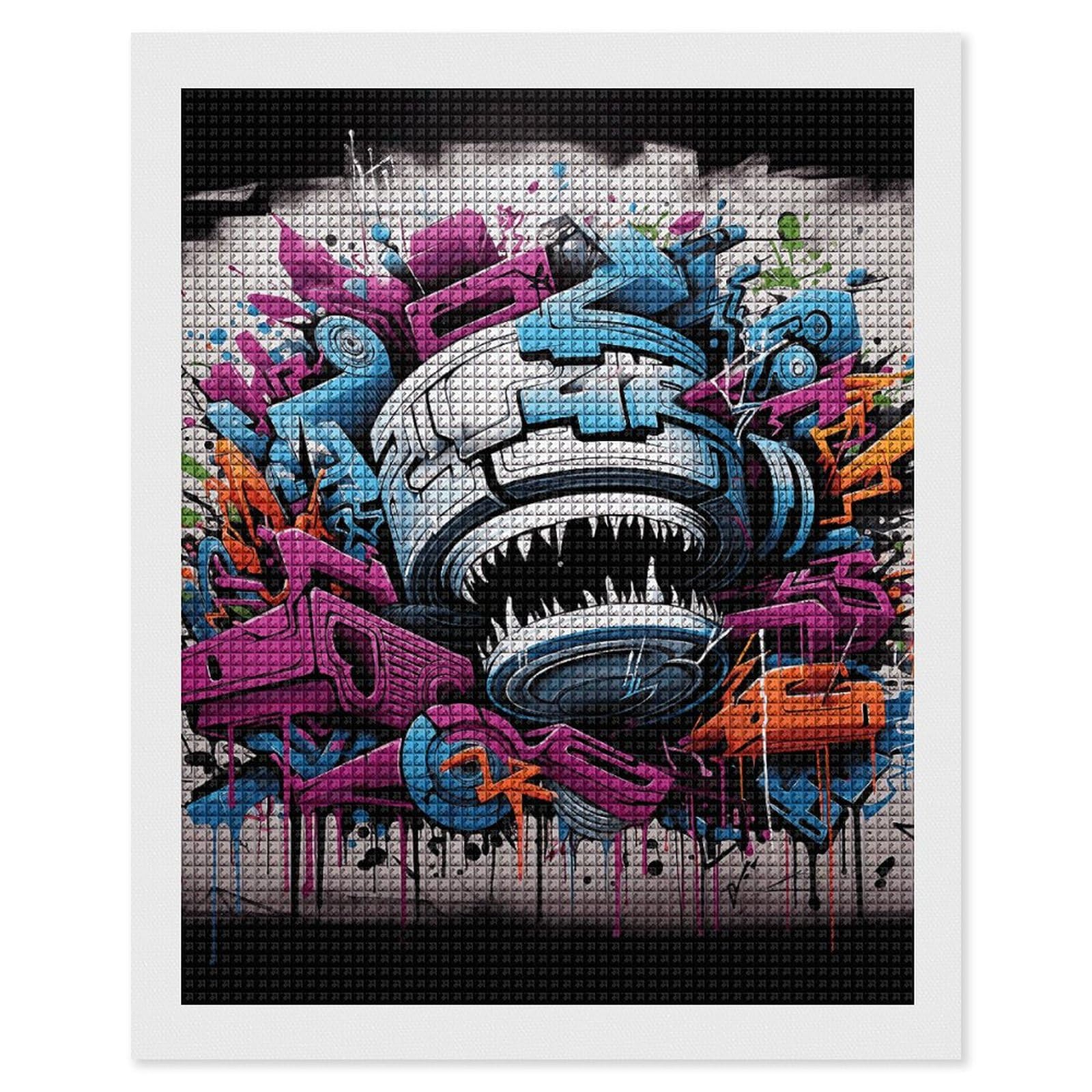 Amazon.com: Colorful Graffiti Diamond Art Kits for Adults Diamond